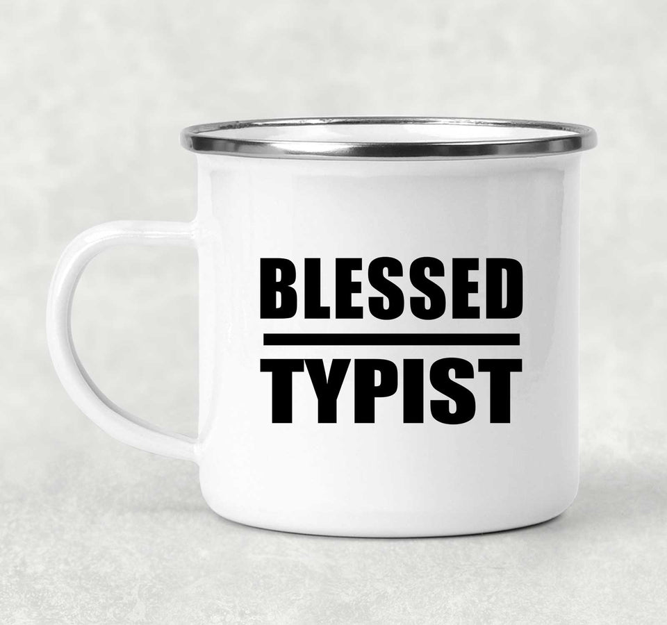 Blessed Typist - 12oz Camping Mug