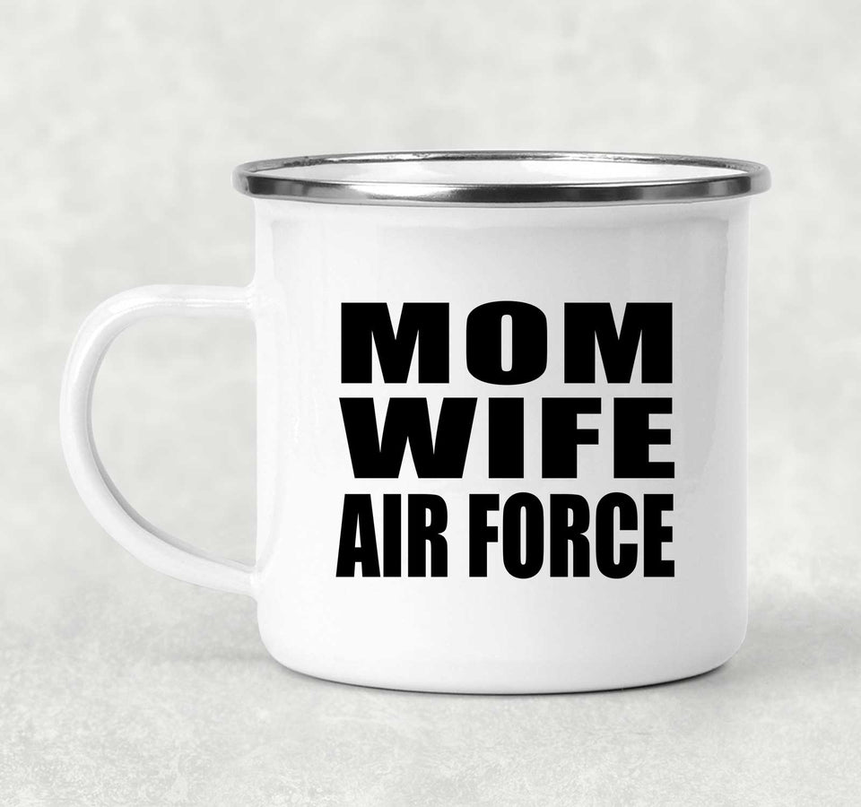 Mom Wife Air Force - 12oz Camping Mug