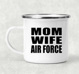 Mom Wife Air Force - 12oz Camping Mug