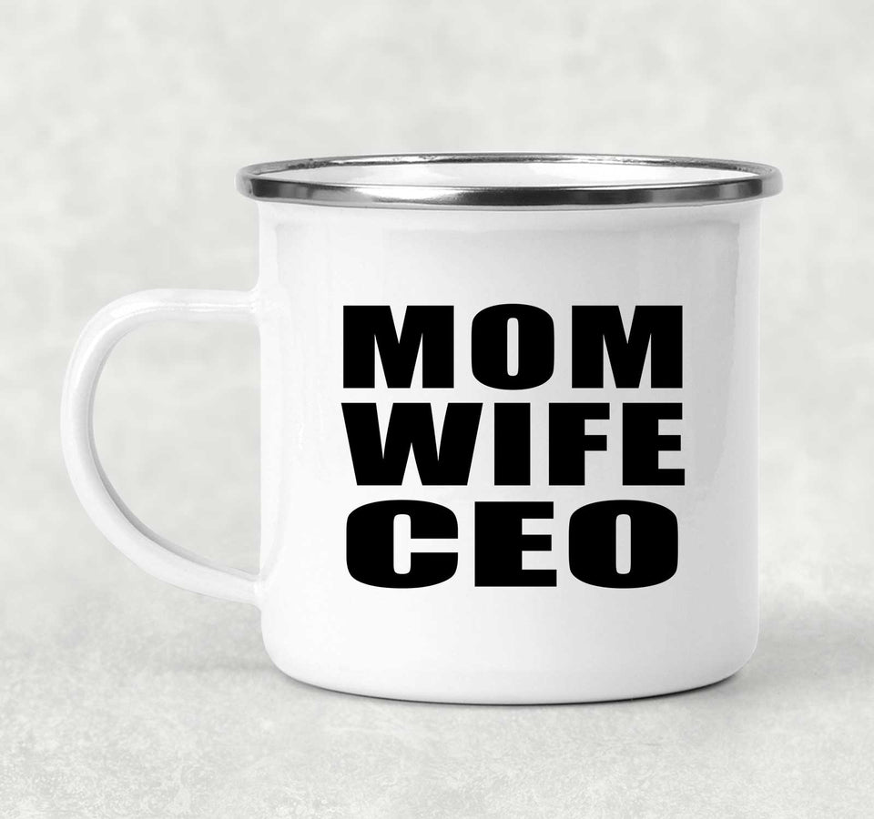 Mom Wife CEO - 12oz Camping Mug