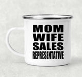 Mom Wife Sales Representative - 12oz Camping Mug