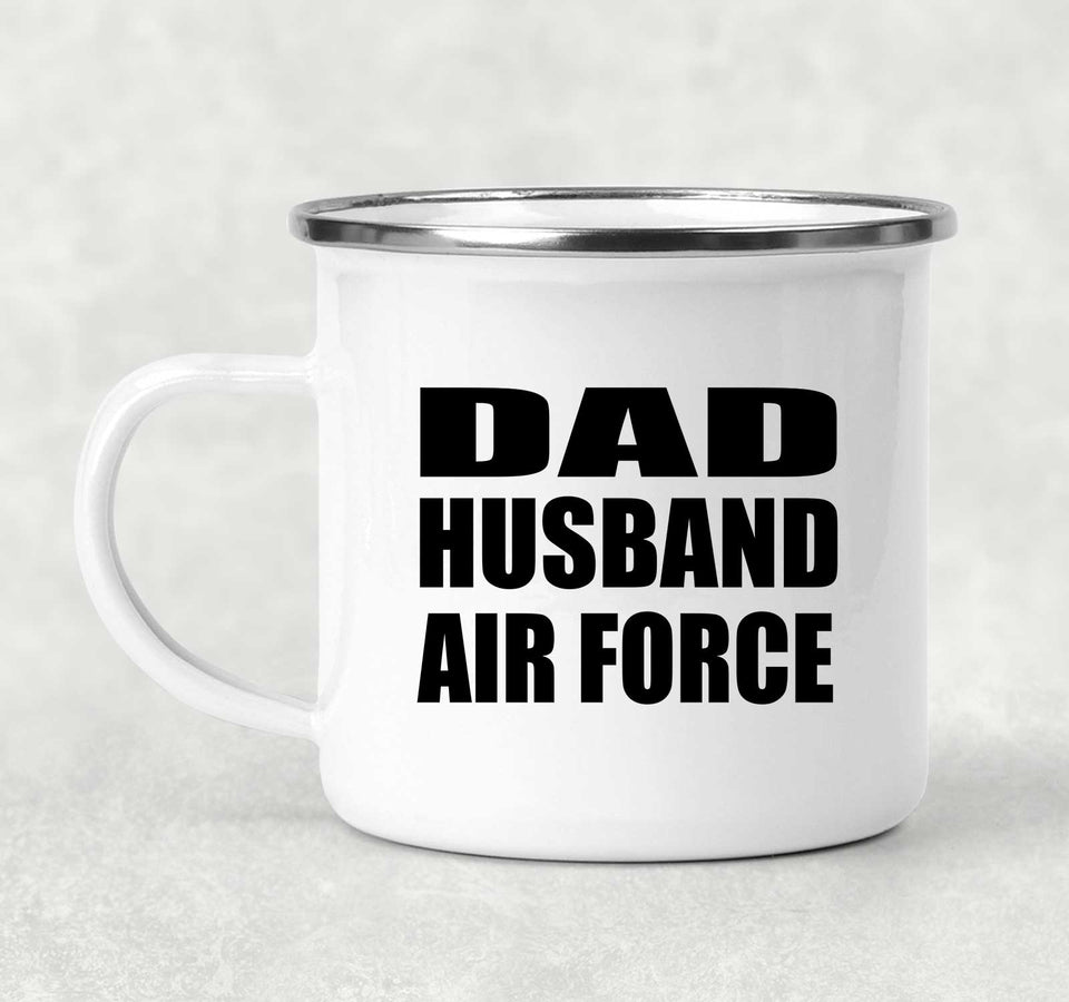 Dad Husband Air Force - 12oz Camping Mug