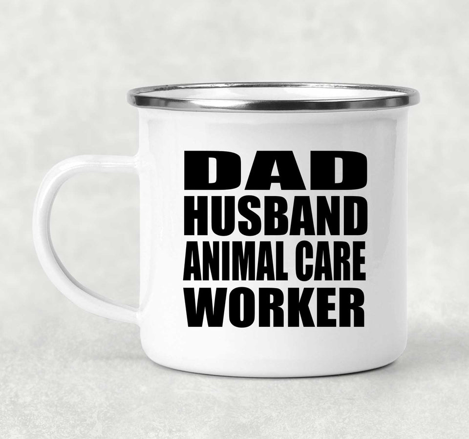 Dad Husband Animal Care Worker - 12oz Camping Mug