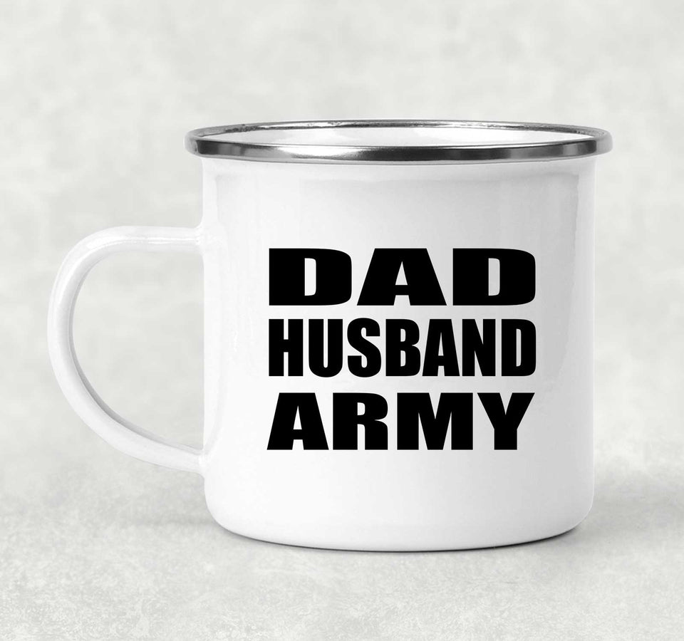 Dad Husband Army - 12oz Camping Mug
