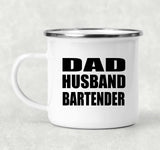 Dad Husband Bartender - 12oz Camping Mug