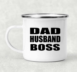 Dad Husband Boss - 12oz Camping Mug