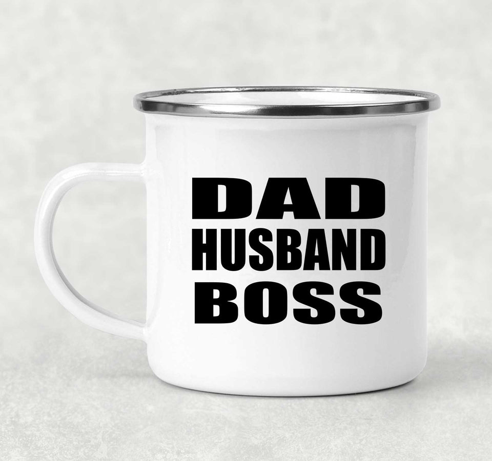 Dad Husband Boss - 12oz Camping Mug