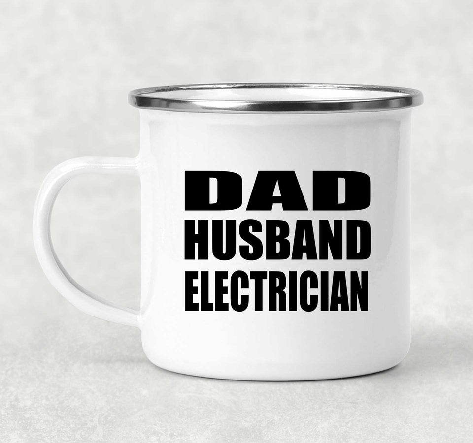 Dad Husband Electrician - 12oz Camping Mug