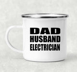 Dad Husband Electrician - 12oz Camping Mug