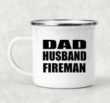 Dad Husband Fireman - 12oz Camping Mug