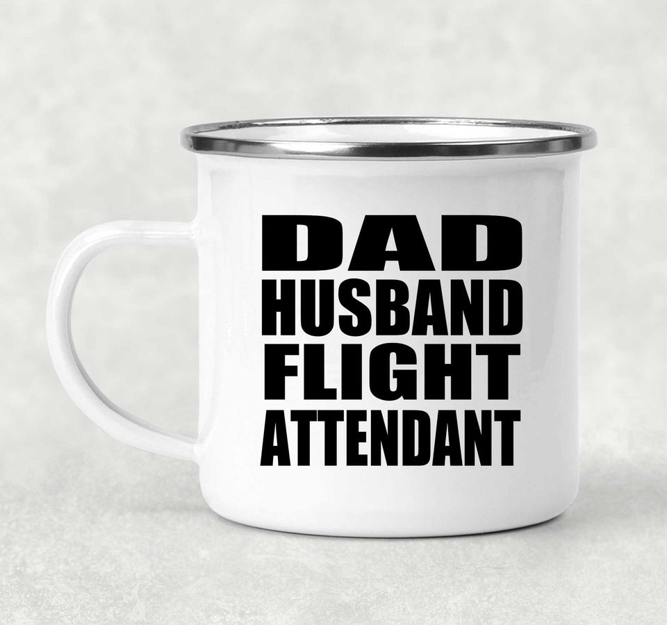 Dad Husband Flight Attendant - 12oz Camping Mug