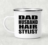 Dad Husband Hair Stylist - 12oz Camping Mug