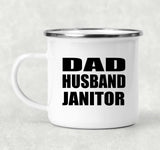 Dad Husband Janitor - 12oz Camping Mug