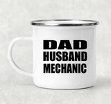 Dad Husband Mechanic - 12oz Camping Mug