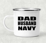 Dad Husband Navy - 12oz Camping Mug