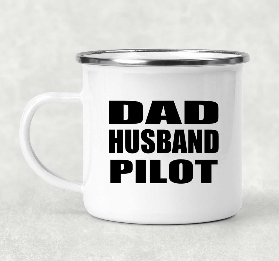 Dad Husband Pilot - 12oz Camping Mug