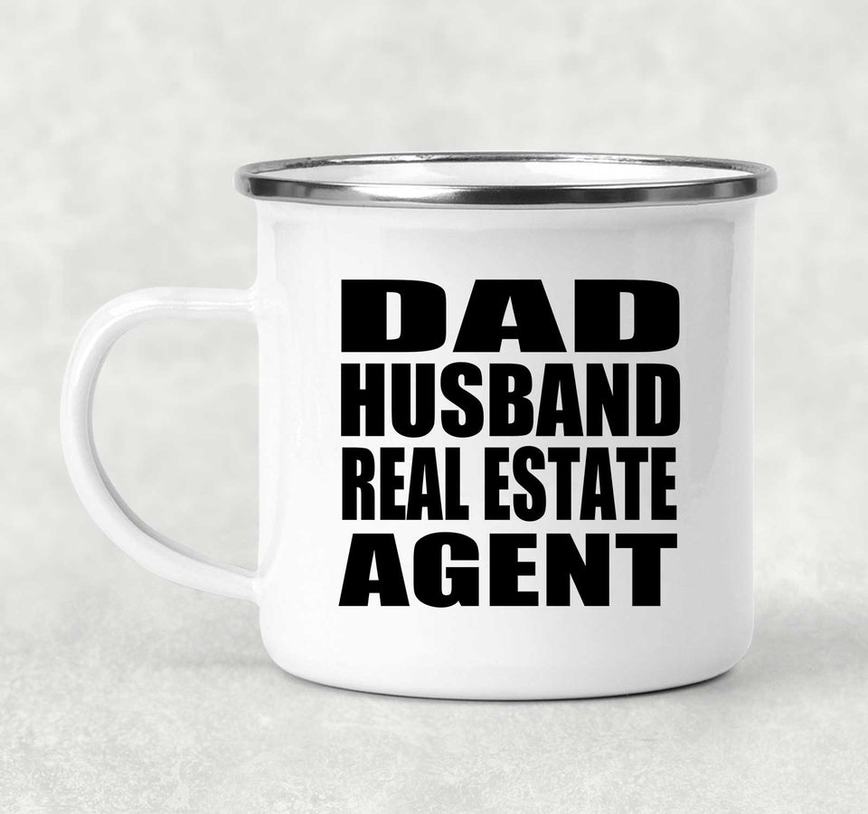 Dad Husband Real Estate Agent - 12oz Camping Mug