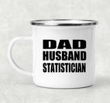 Dad Husband Statistician - 12oz Camping Mug