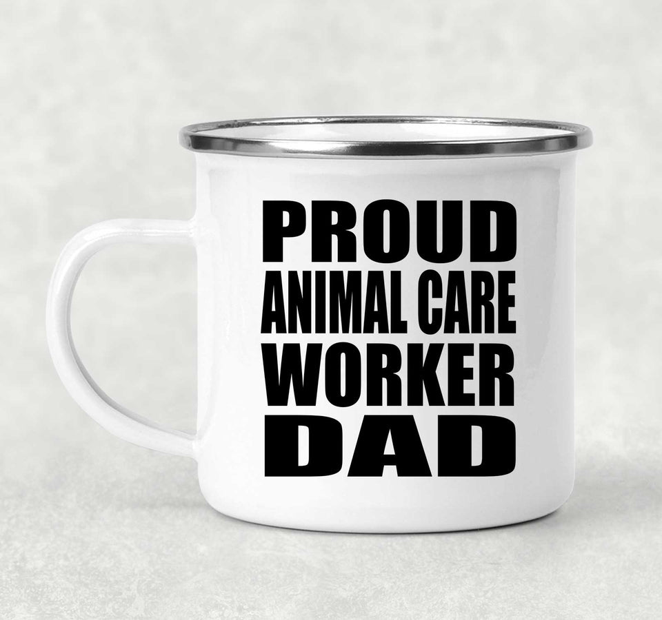 Proud Animal Care Worker Dad - 12oz Camping Mug