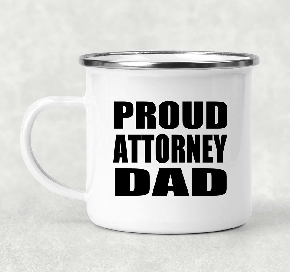 Proud Attorney Dad - 12oz Camping Mug