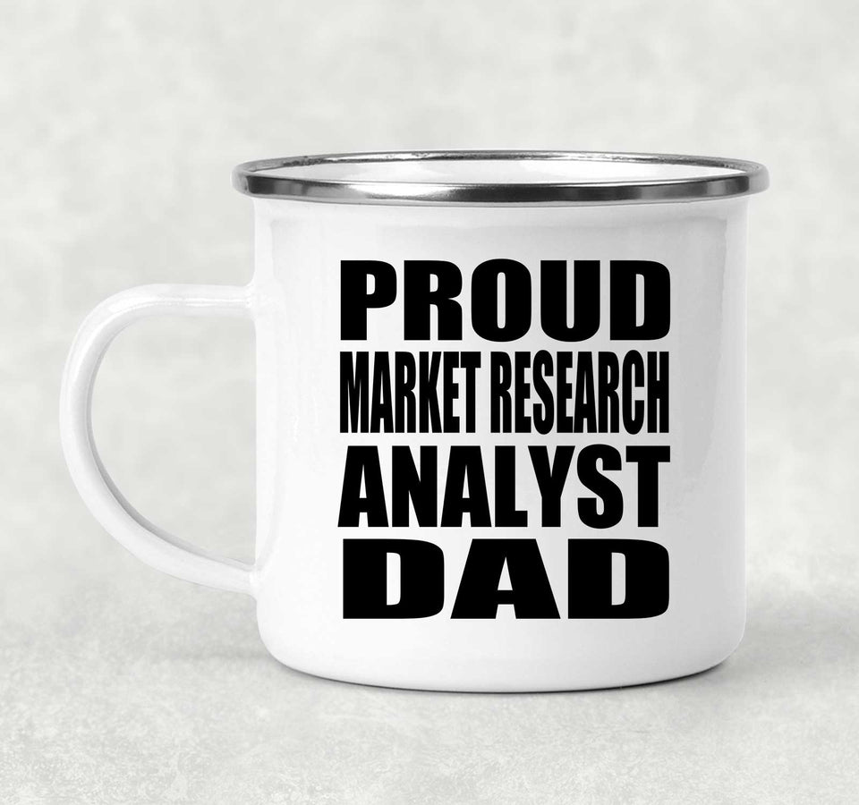 Proud Market Research Analyst Dad - 12oz Camping Mug