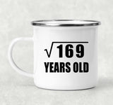 13th Birthday Square Root of 169 Years Old - 12oz Camping Mug