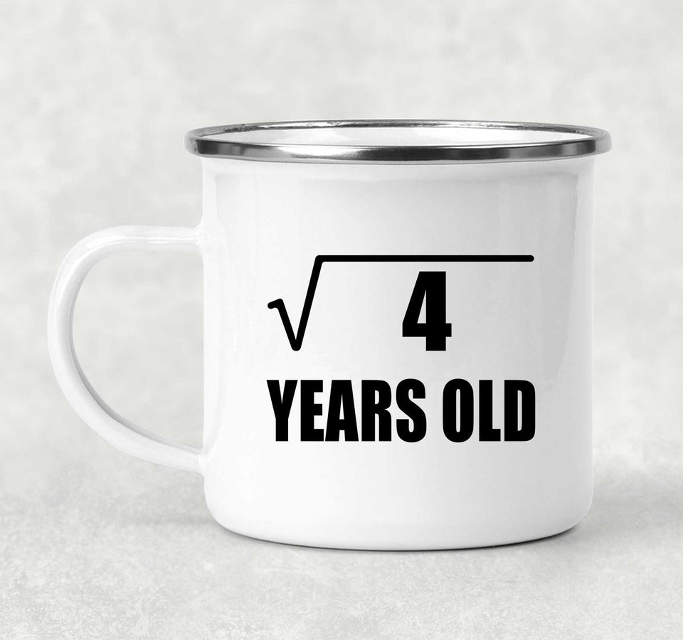2nd Birthday Square Root of 4 Years Old - 12oz Camping Mug