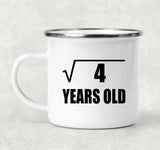2nd Birthday Square Root of 4 Years Old - 12oz Camping Mug