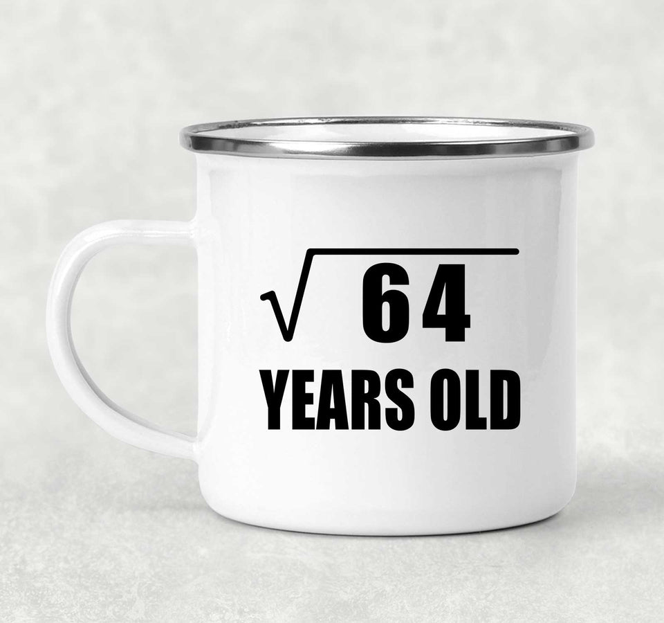 8th Birthday Square Root of 64 Years Old - 12oz Camping Mug