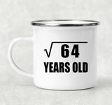 8th Birthday Square Root of 64 Years Old - 12oz Camping Mug