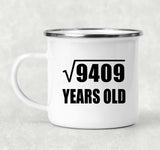 97th Birthday Square Root of 9409 Years Old - 12oz Camping Mug