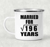 14th Anniversary Married For Square Root of 196 Years - 12oz Camping Mug