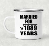 33rd Anniversary Married For Square Root of 1089 Years - 12oz Camping Mug