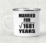 41st Anniversary Married For Square Root of 1681 Years - 12oz Camping Mug