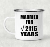 46th Anniversary Married For Square Root of 2116 Years - 12oz Camping Mug