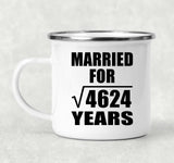 68th Anniversary Married For Square Root of 4624 Years - 12oz Camping Mug
