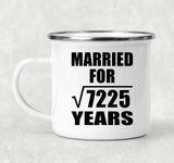 85th Anniversary Married For Square Root of 7225 Years - 12oz Camping Mug