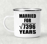 86th Anniversary Married For Square Root of 7396 Years - 12oz Camping Mug