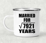 89th Anniversary Married For Square Root of 7921 Years - 12oz Camping Mug