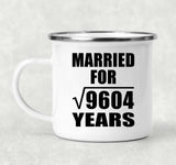 98th Anniversary Married For Square Root of 9604 Years - 12oz Camping Mug