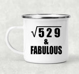 23rd Birthday Square Root of 529 & Fabulous - 12oz Camping Mug