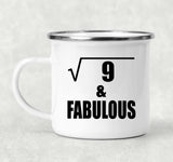 3rd Birthday Square Root of 9 & Fabulous - 12oz Camping Mug