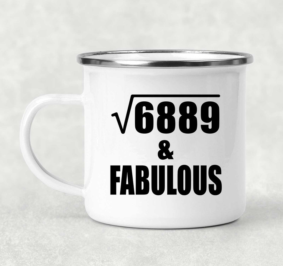 83rd Birthday Square Root of 6889 & Fabulous - 12oz Camping Mug