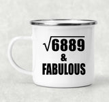 83rd Birthday Square Root of 6889 & Fabulous - 12oz Camping Mug