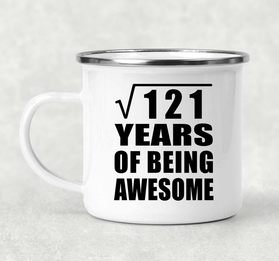 11th Birthday Square Root of 121 Years of Being Awesome - 12oz Camping Mug