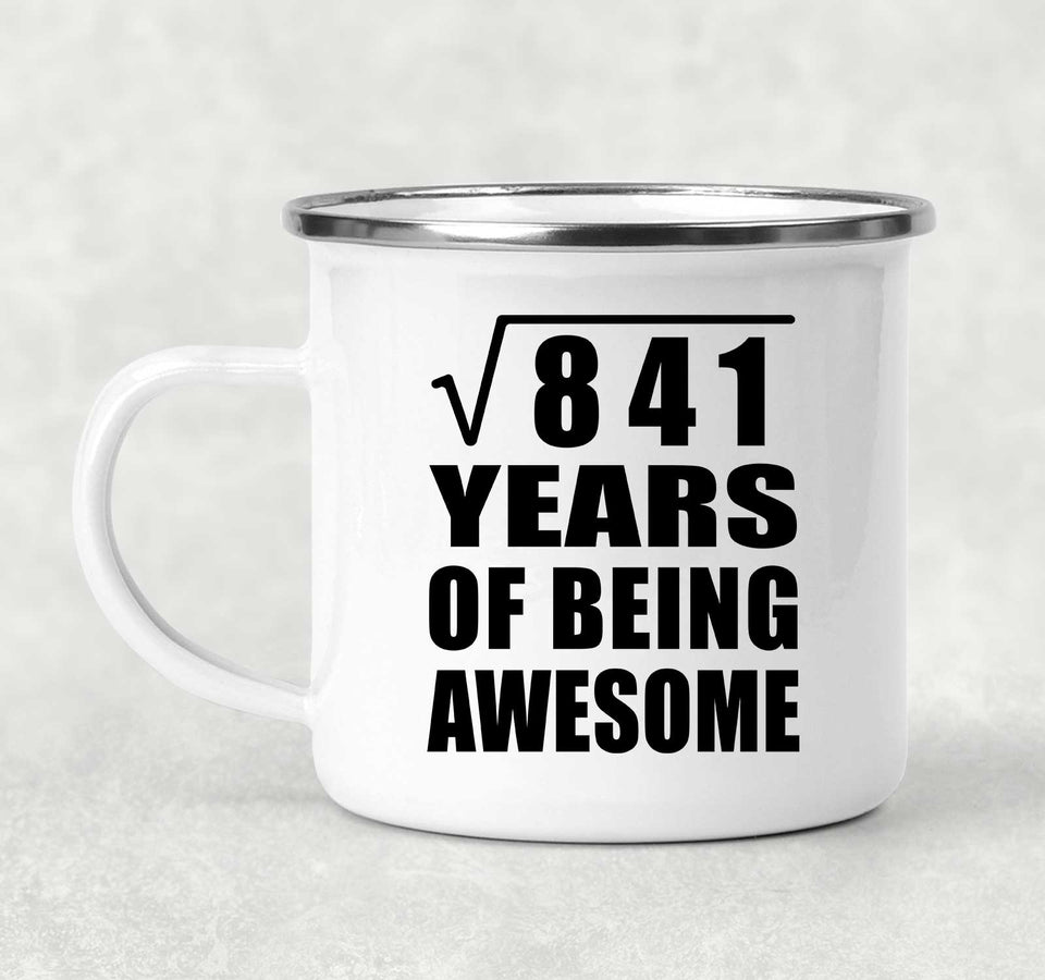 29th Birthday Square Root of 841 Years of Being Awesome - 12oz Camping Mug