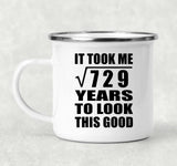 27th Birthday Took Square Root of 729 Years To Look Good - 12oz Camping Mug