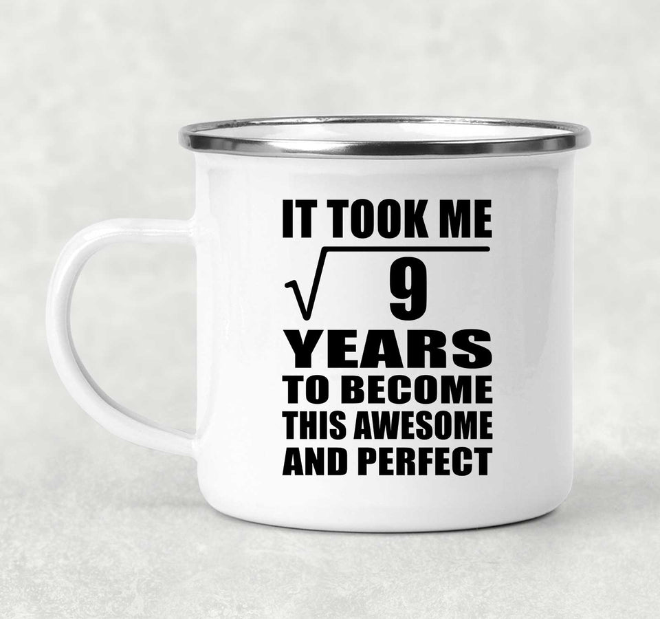 3rd Birthday Took Square Root of 9 Years To Awesome - 12oz Camping Mug