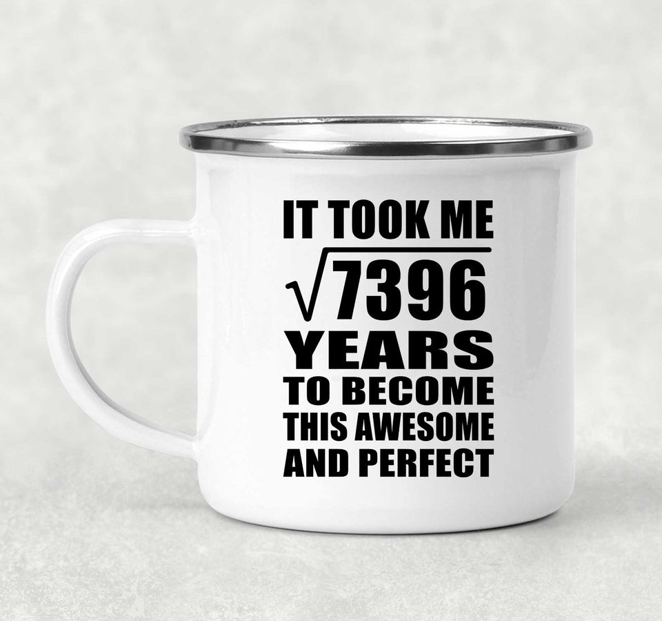 86th Birthday Took Square Root of 7396 Years To Awesome - 12oz Camping Mug