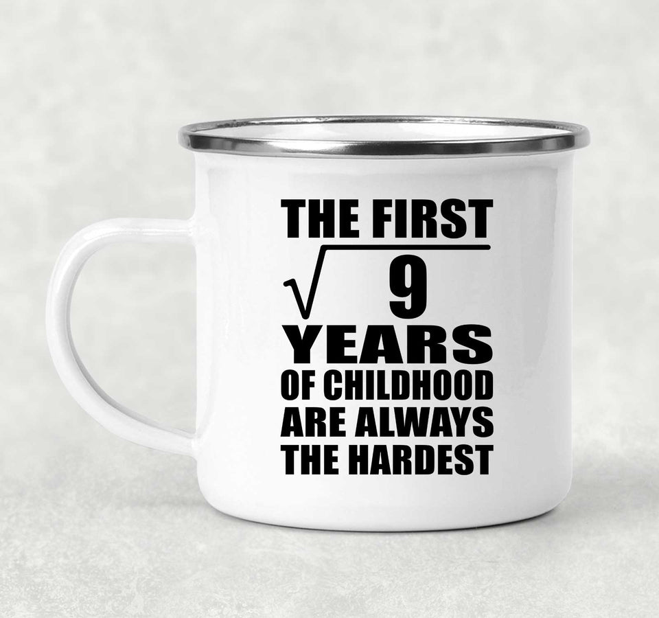 3rd Birthday Square Root of 9 Years of Childhood - 12oz Camping Mug